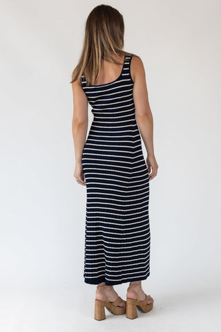 Boardwalk Navy Knit Maxi Dress - Final Sale - JO+CO