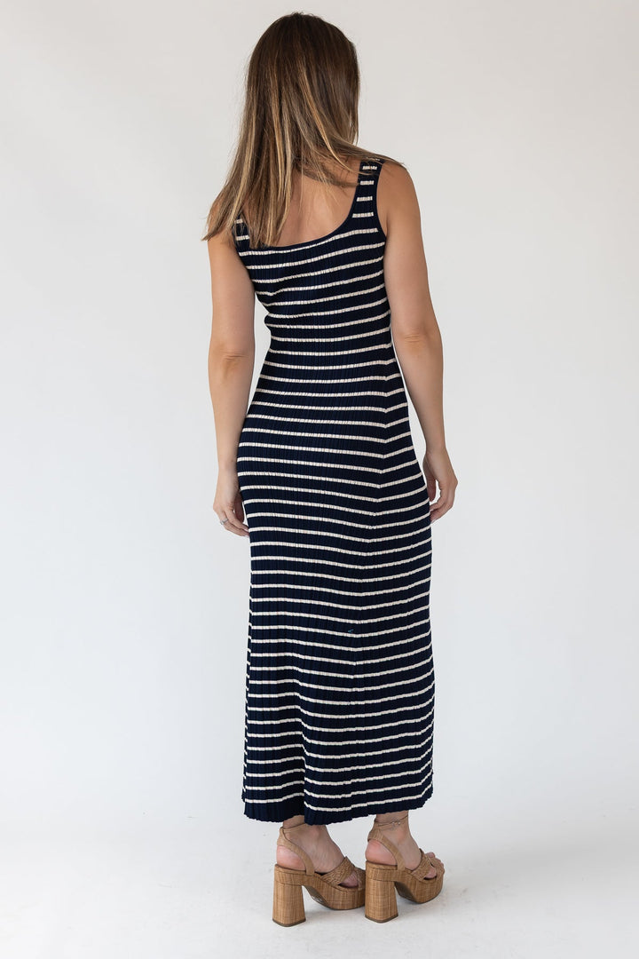 Boardwalk Navy Knit Maxi Dress - Final Sale - JO+CO