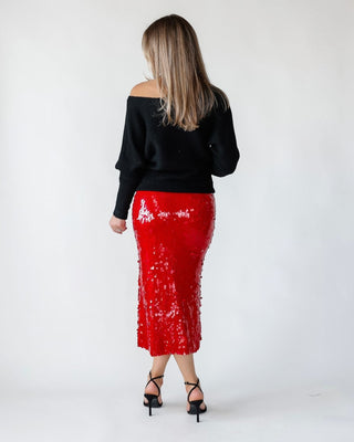 Brandie Black Rib Knit Sweater - Final Sale - JO+CO