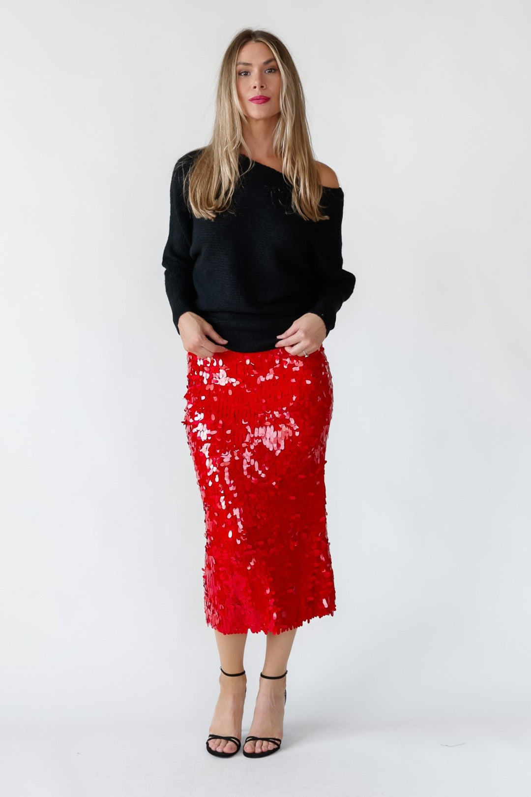 Brandie Black Rib Knit Sweater - Final Sale - JO+CO