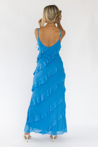 Caelyn Blue Tiered Maxi Dress - Final Sale - JO+CO