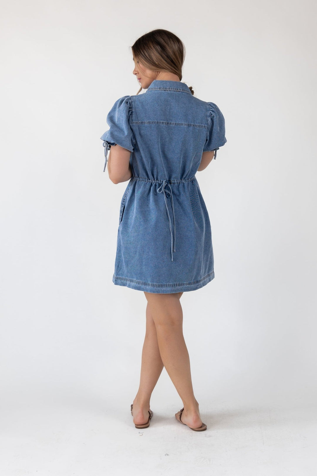 Camden Tie - Back Denim Mini Dress - Final Sale - JO+CO