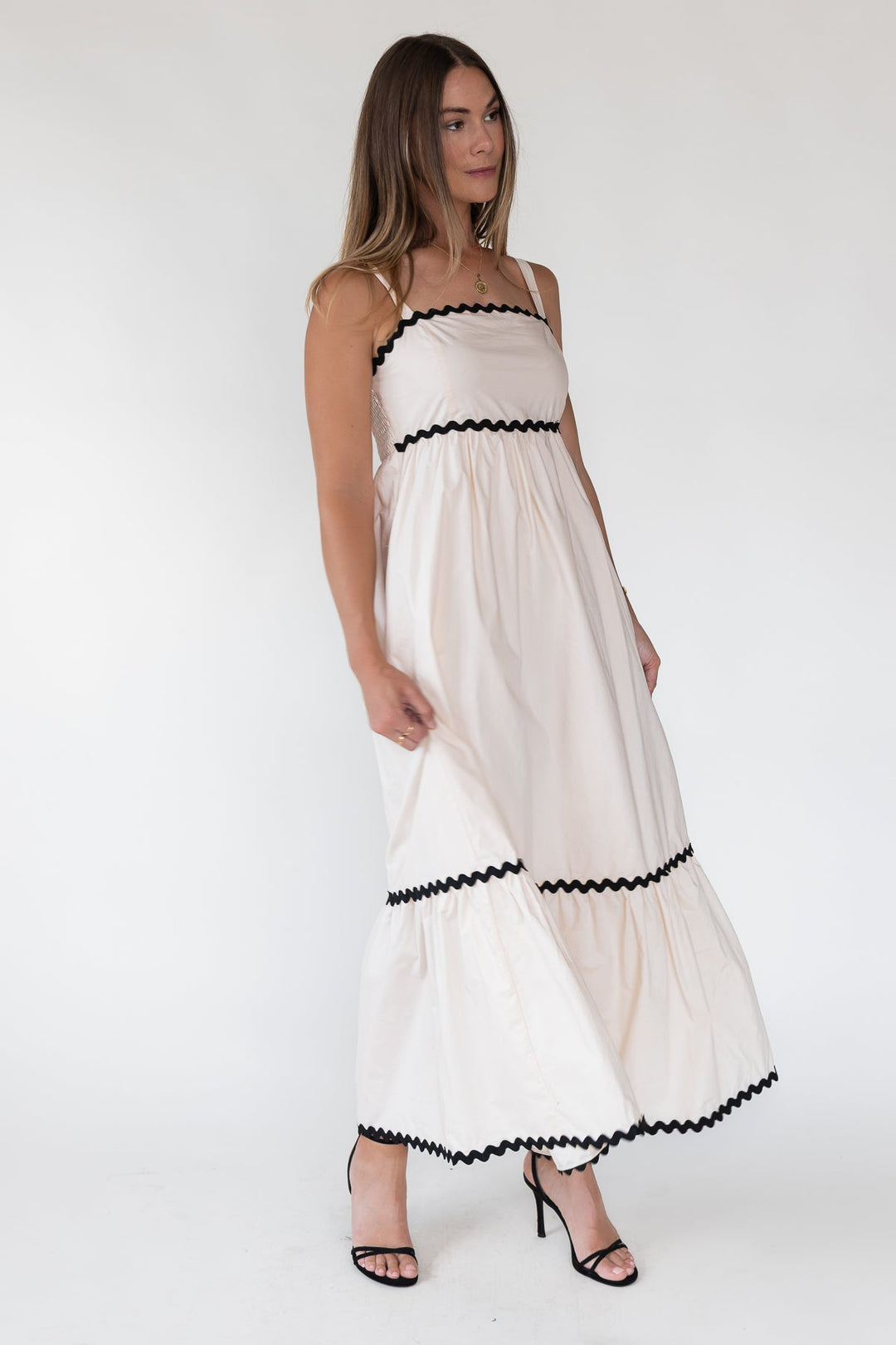 Cienna Ric Rac Trim Maxi Dress - Final Sale - JO+CO