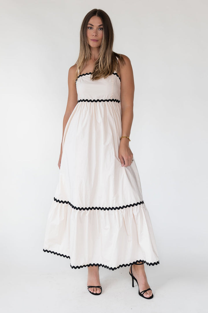Cienna Ric Rac Trim Maxi Dress - Final Sale - JO+CO