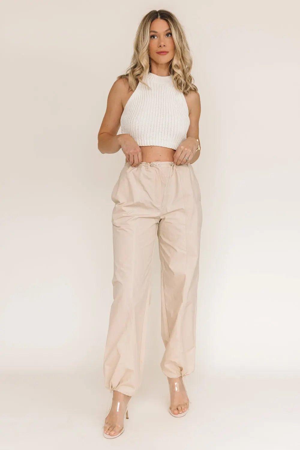 Cool Comfort Ivory Crop Sweater Tank - FINAL SALE - JO+CO