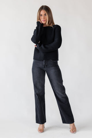 Cortez Washed Black Relaxed Straight Jean - Final Sale - JO+CO