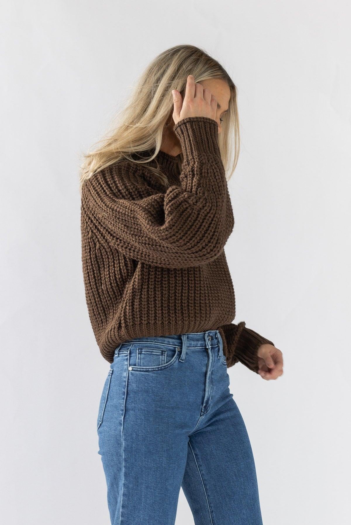 Cozy Conditions Sweater - Brown - JO+CO