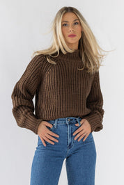 Cozy Conditions Sweater - Brown - JO+CO