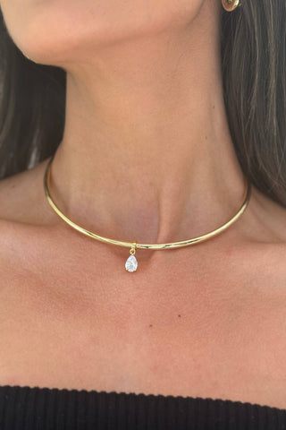 Pear Cut Necklace Cuff