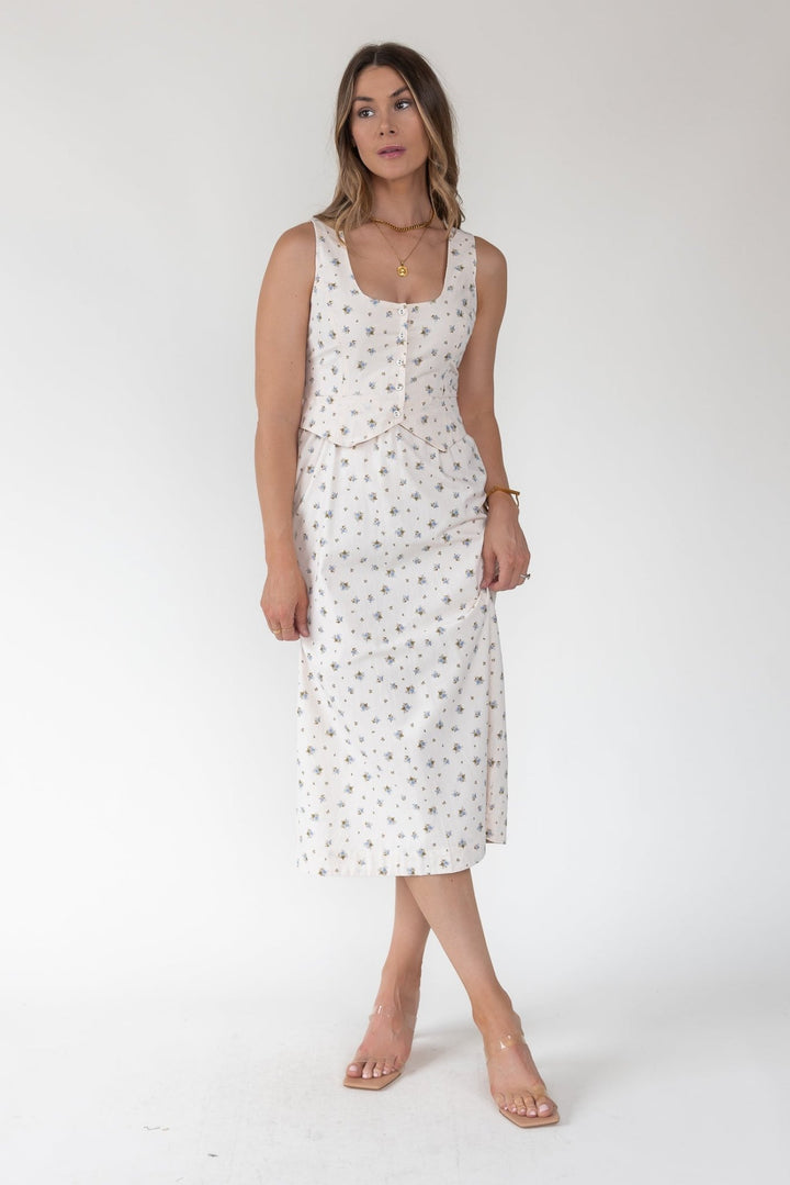 Daisyfield Blue Vest Midi Dress - Final Sale - JO+CO