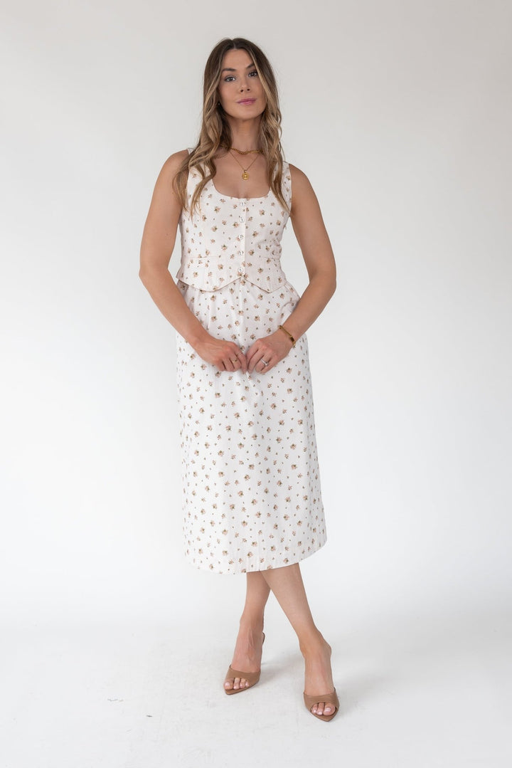 Daisyfield Pink Vest Midi Dress - Final Sale - JO+CO