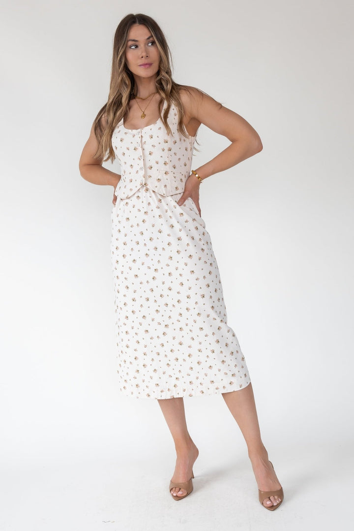 Daisyfield Pink Vest Midi Dress - Final Sale - JO+CO