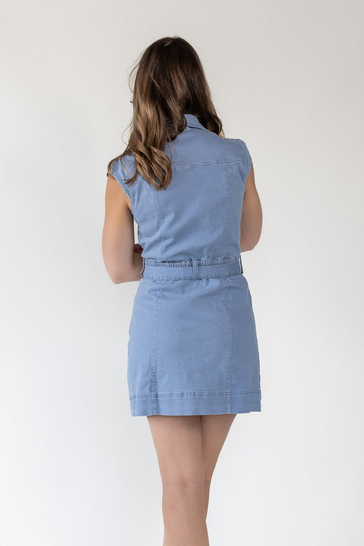 Delaney Button - Up Belted Mini Dress - Final Sale - JO+CO