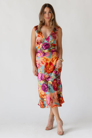 Elara Midi Dress - Parisian Floral - JO+CO