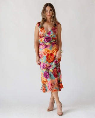 Elara Midi Dress - Parisian Floral - JO+CO