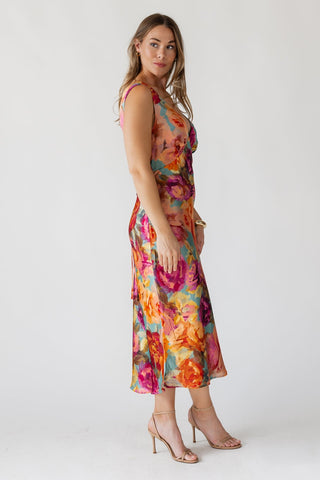 Elara Midi Dress - Parisian Floral - JO+CO