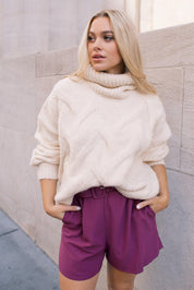 Elvie Cable Knit Sweater - JO+CO