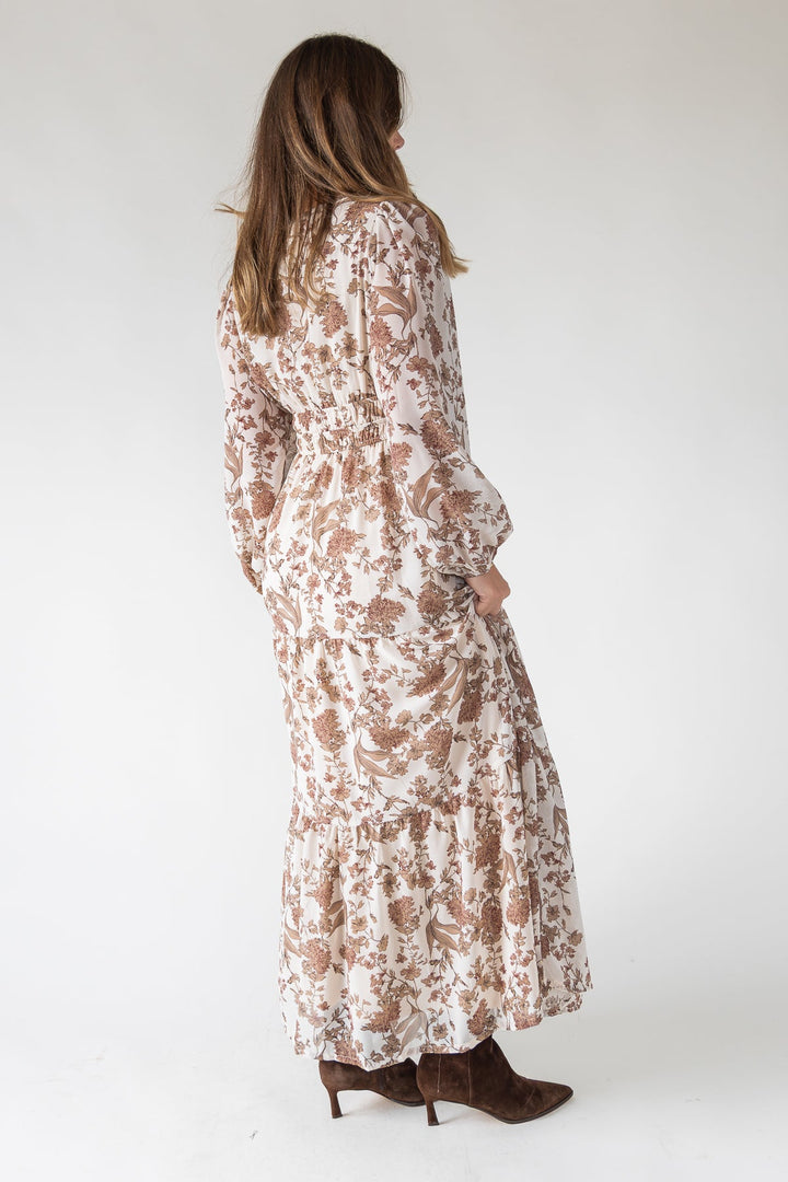 Ember Cream Floral Maxi Dress - JO+CO