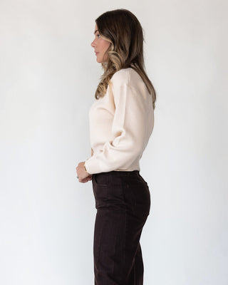 Fallon Cream Button Knit Cardigan - JO+CO