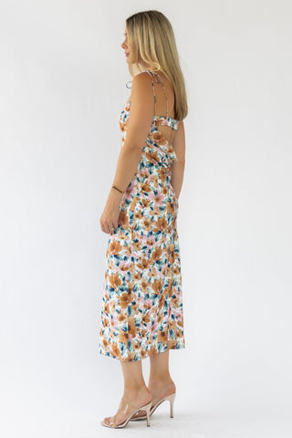 Gemma Floral Cami Cowl Back Dress - Final Sale - JO+CO