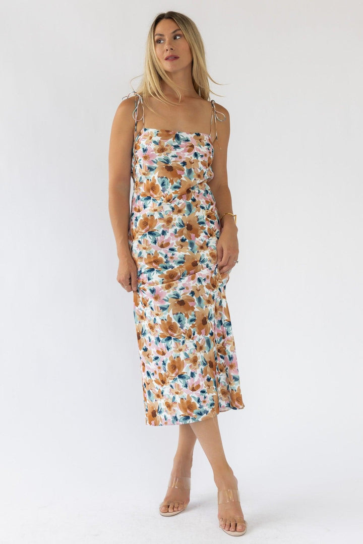Gemma Floral Cami Cowl Back Dress - Final Sale - JO+CO