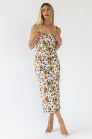 Gemma Floral Cami Cowl Back Dress - Final Sale - JO+CO