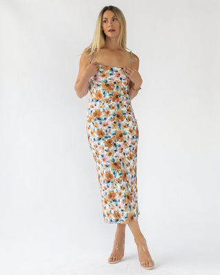 Gemma Floral Cami Cowl Back Dress - Final Sale - JO+CO