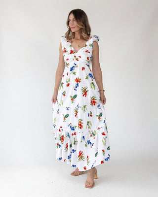 Isla Riviera Fruit Print Maxi Dress - Final Sale - JO+CO