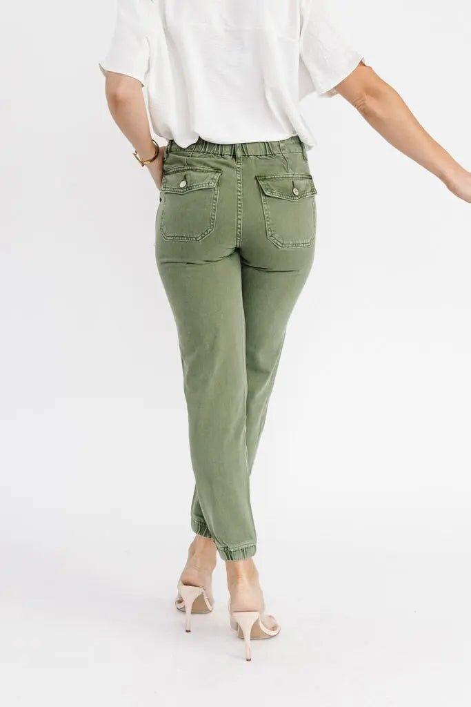 Jada Olive Slim Utility Joggers - FINAL SALE - JO+CO