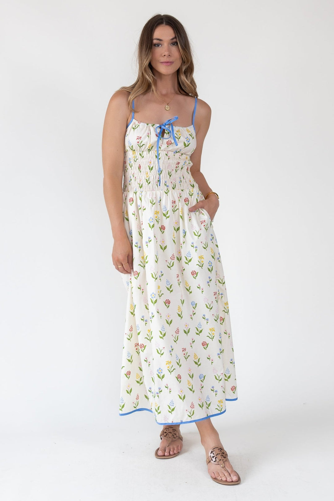 June Meadow Tie - Front Midi Dress - Final Sale - JO+CO