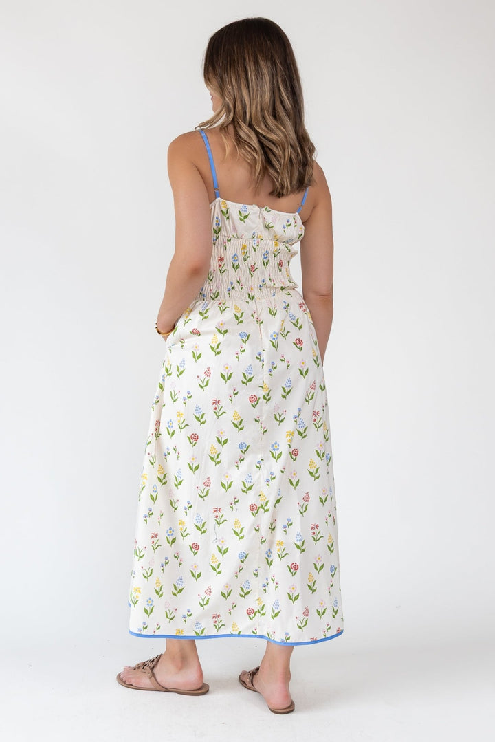 June Meadow Tie - Front Midi Dress - Final Sale - JO+CO