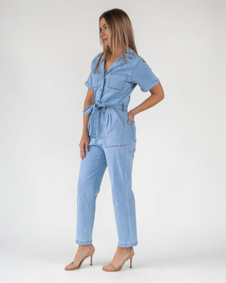 Kendall Denim Washed Jumpsuit - Final Sale - JO+CO