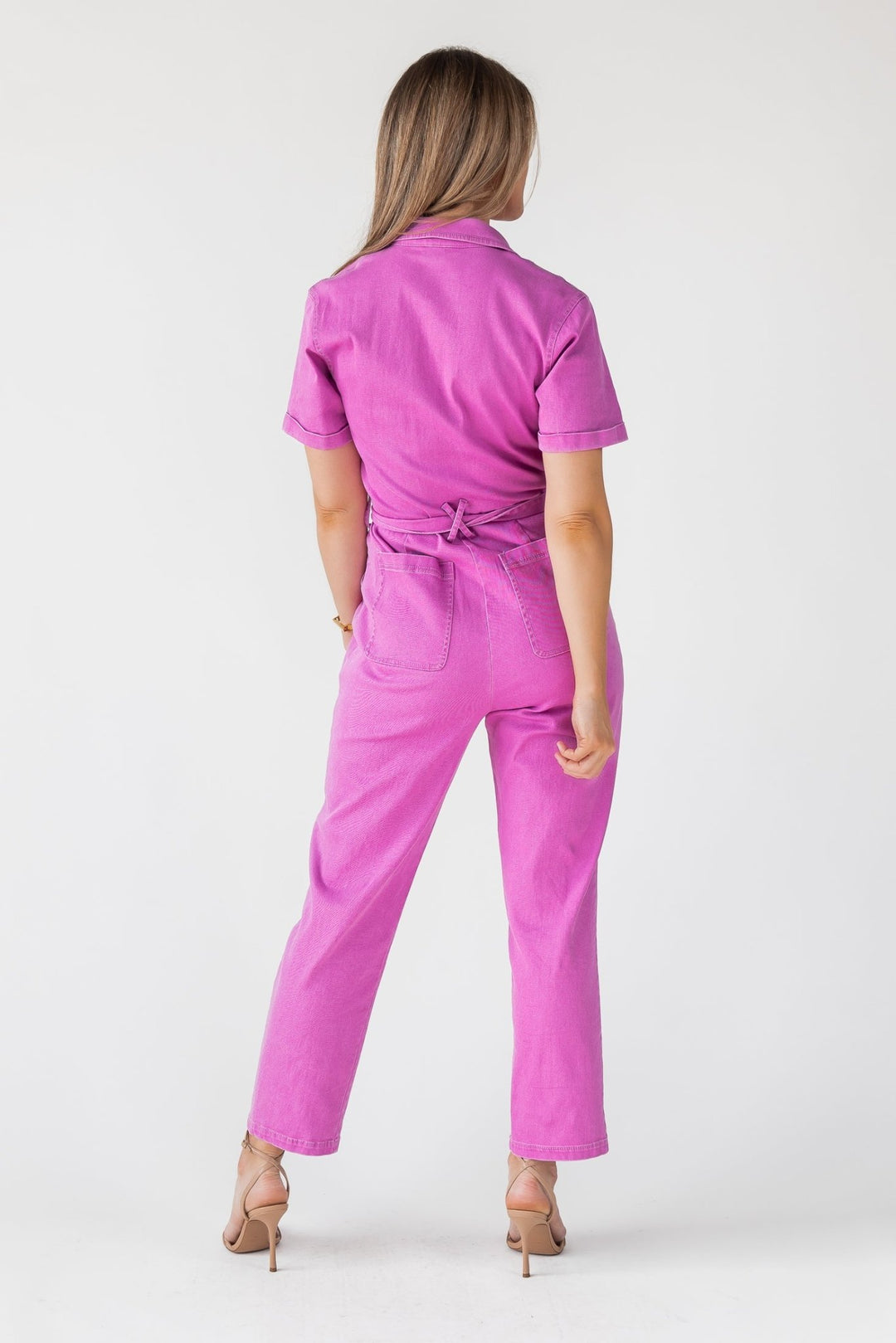 Kendall Pink Washed Jumpsuit - Final Sale - JO+CO