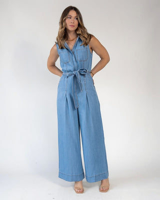 Lennon Light Wash Utility Jumpsuit - Final Sale - JO+CO