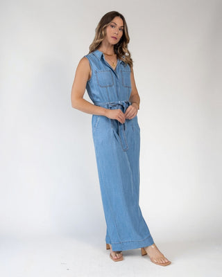 Lennon Light Wash Utility Jumpsuit - Final Sale - JO+CO