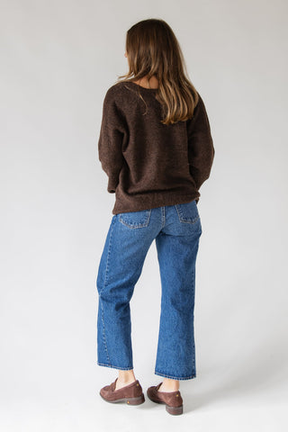 Lora Button Cardigan - Brown - JO+CO