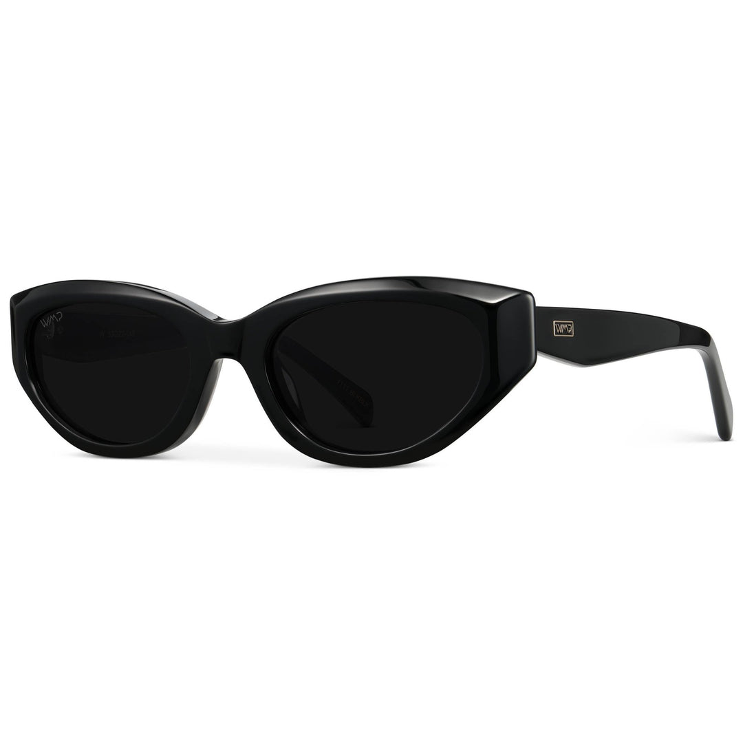 Loretta Sunglasses : Black/Triple Black Lens - JO+CO
