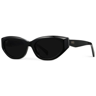 Loretta Sunglasses : Black/Triple Black Lens - JO+CO