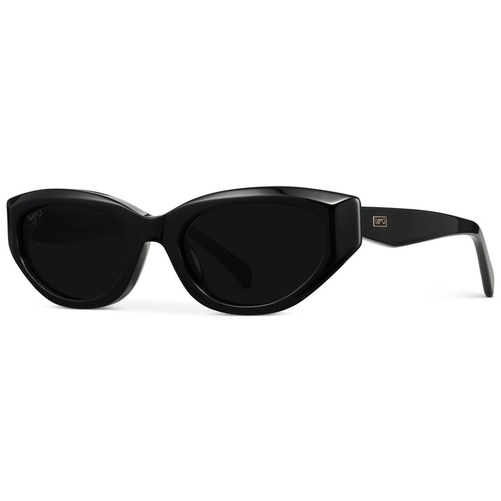 Loretta Sunglasses : Black/Triple Black Lens - JO+CO