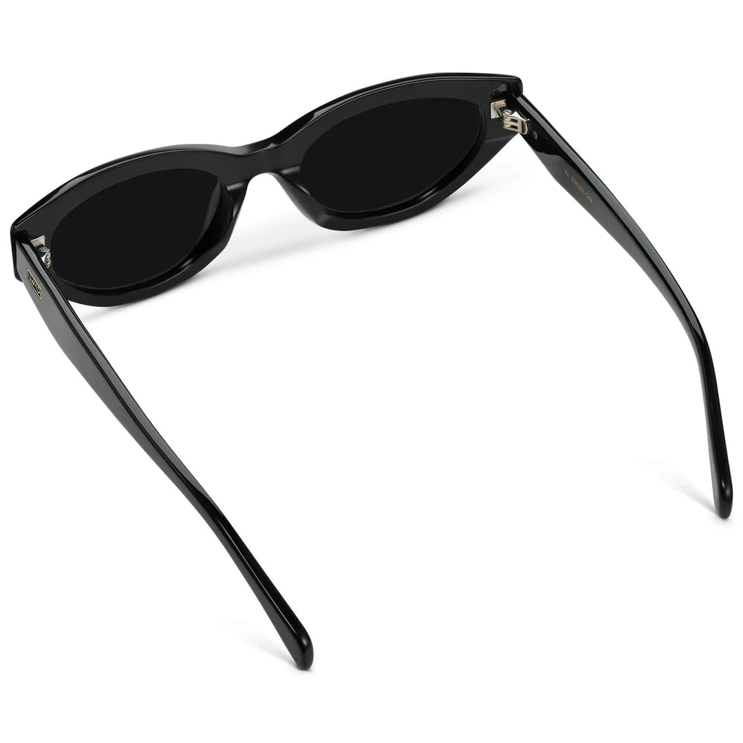 Loretta Sunglasses : Black/Triple Black Lens - JO+CO