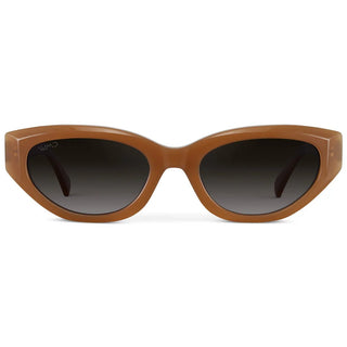Loretta Sunglasses : Toffee Brown/Oak Brown Gradient Lens - JO+CO