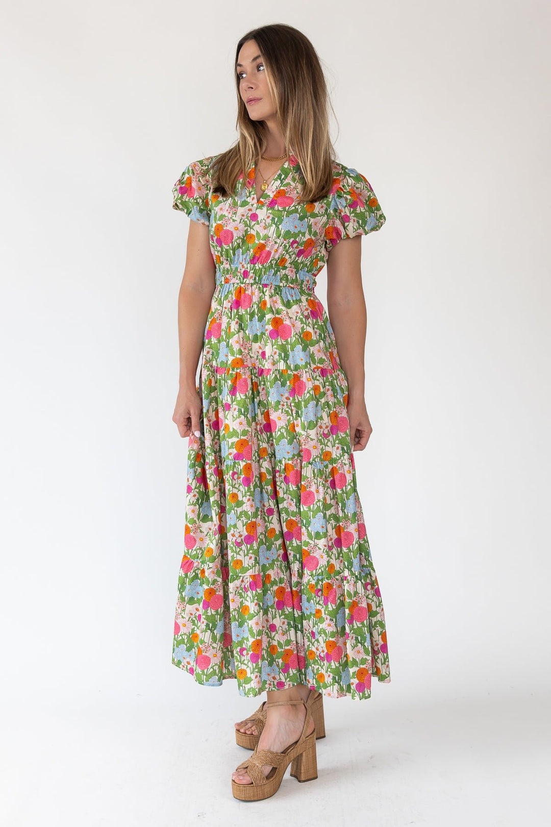 Marigold Floral Maxi Dress - JO+CO
