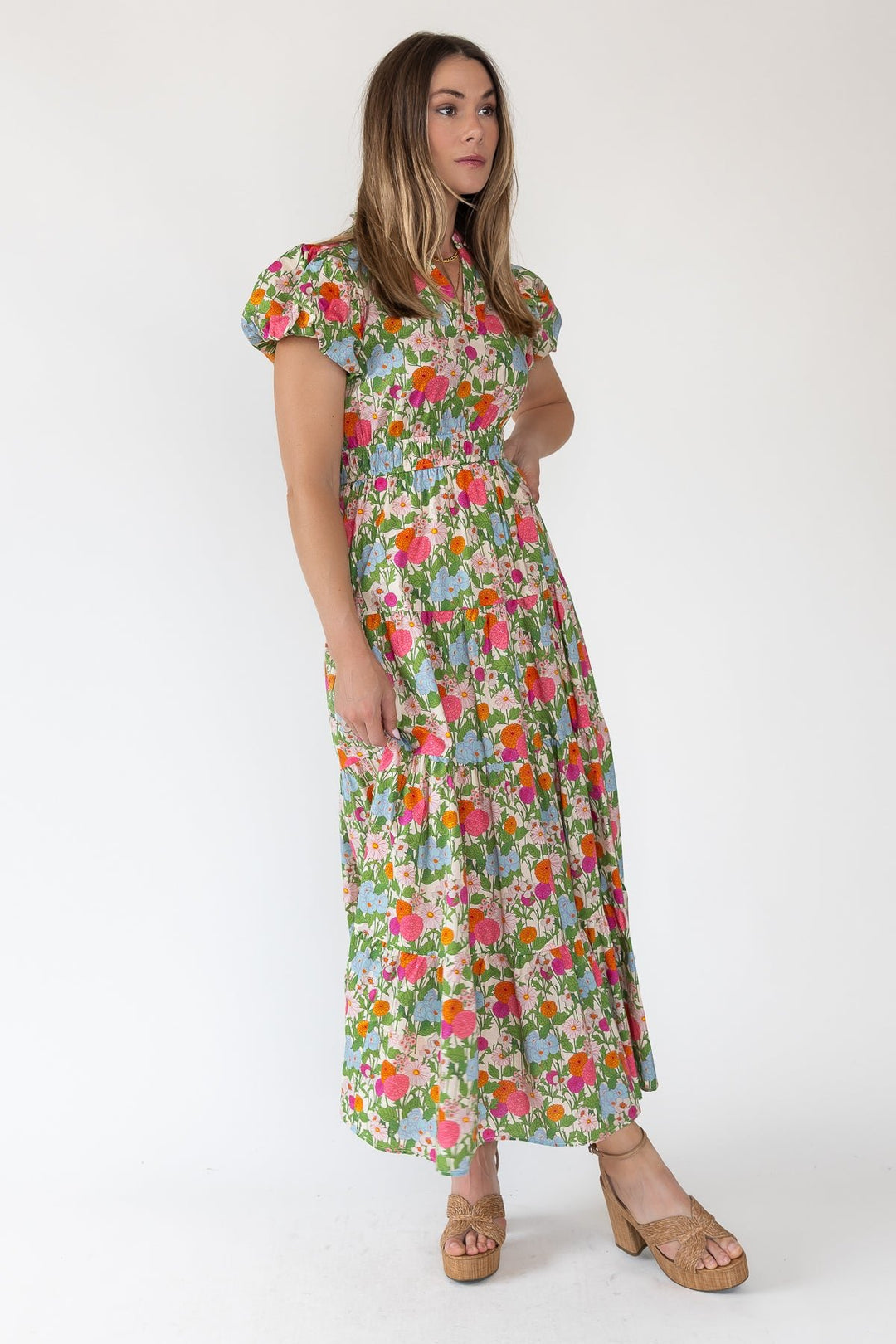 Marigold Floral Maxi Dress - JO+CO