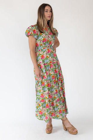 Marigold Floral Maxi Dress - JO+CO