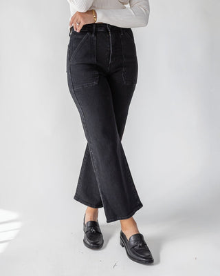 Marney Black Cargo Pocket Wide Leg - Final Sale - JO+CO
