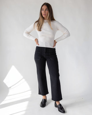 Marney Black Cargo Pocket Wide Leg - Final Sale - JO+CO