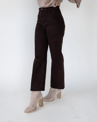 Marney Chocolate Cargo Pocket Wide Leg - Final Sale - JO+CO
