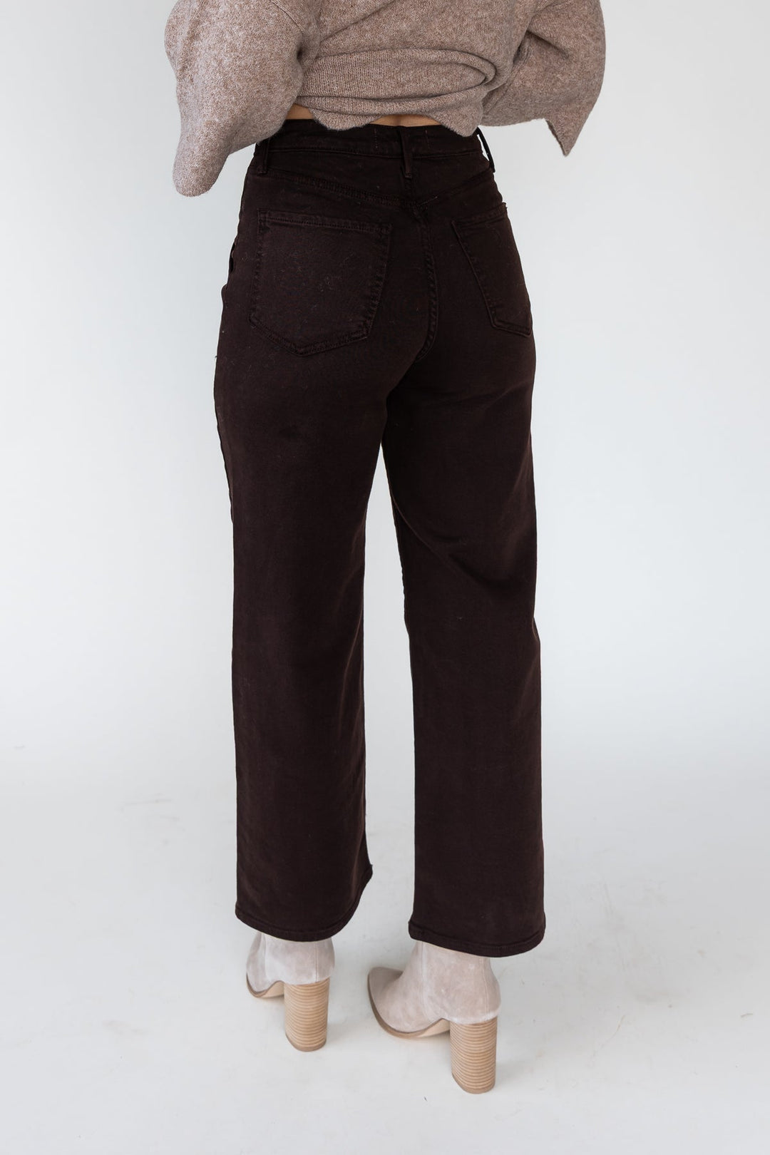 Marney Chocolate Cargo Pocket Wide Leg - Final Sale - JO+CO