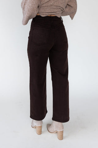 Marney Chocolate Cargo Pocket Wide Leg - Final Sale - JO+CO