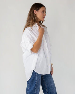 Marren Oversized Cuff Shirt - White - JO+CO